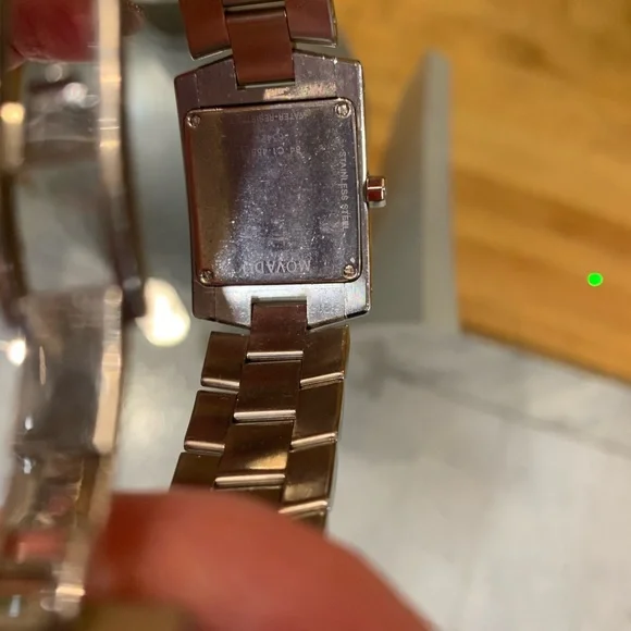 Movado Men's Eliro Rectangle Black Dial Stainless Steel Bracelet Watch 0… - Picture 4 of 10